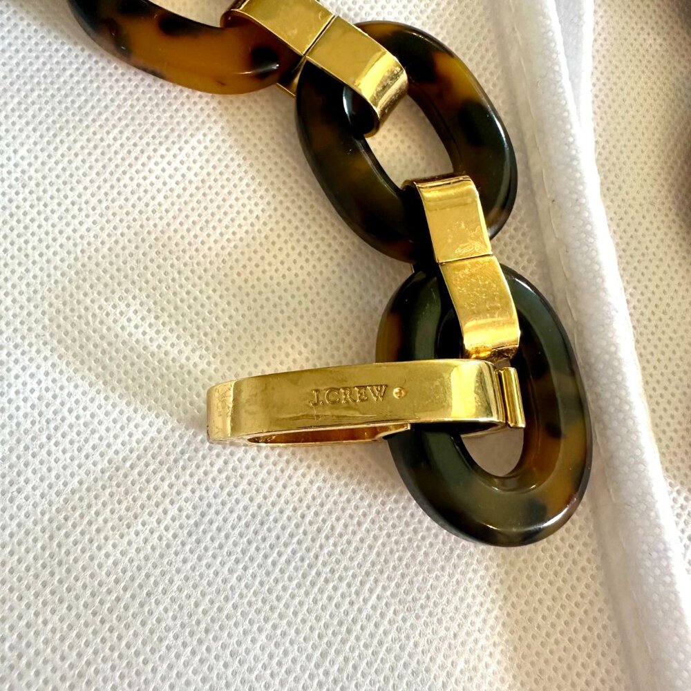 J. Crew Lucite Tortoise Chain Link Necklace - Picture 6 of 6